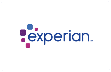 Experian text with geometric design