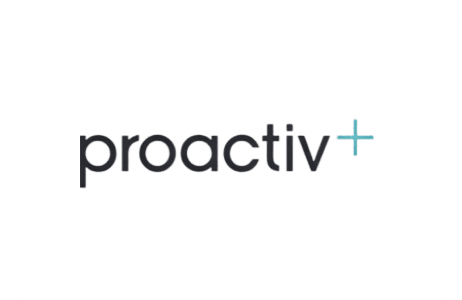 Proactiv Plus text with blue plus symbol