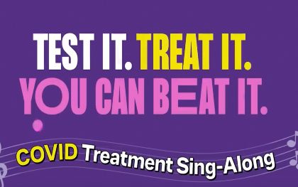 COVID treatment encouragement message