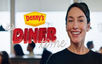 Happy staff at Denny's restaurant promo