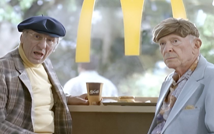 Seniors enjoying coffee at McDonald's