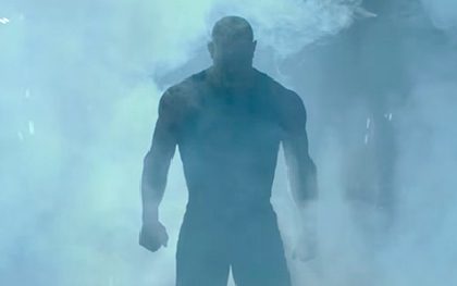 Mysterious figure emerging from fog